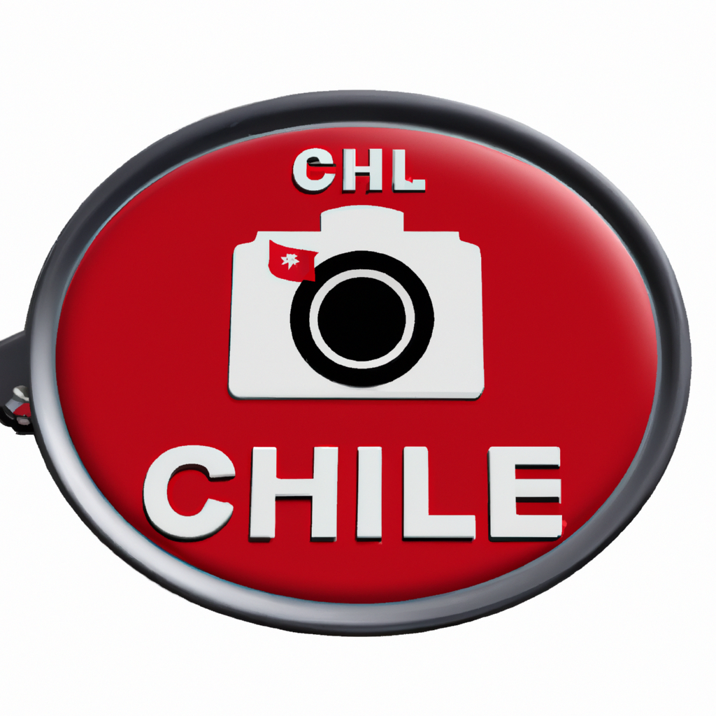 Sello chileno con bandera de Chile y texto Hecho en Chile - imagen generada